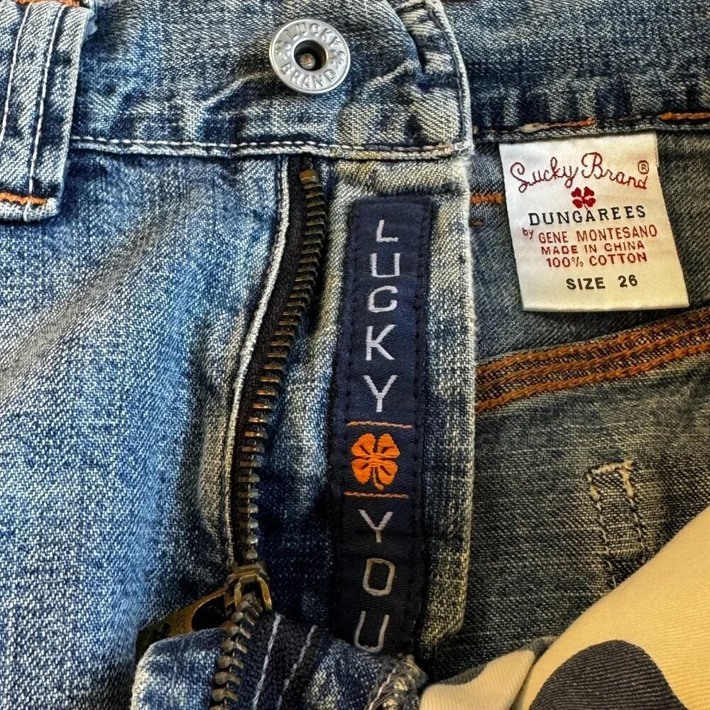 Lucky Brand Vintage Y2K Denim Maxi Pencil Skirt with Long Slit Pockets Waist 30